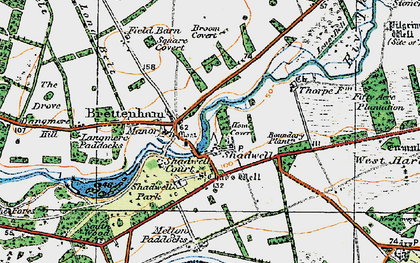 Old map of Shadwell in 1920
