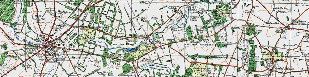 Old map of Shadwell in 1920