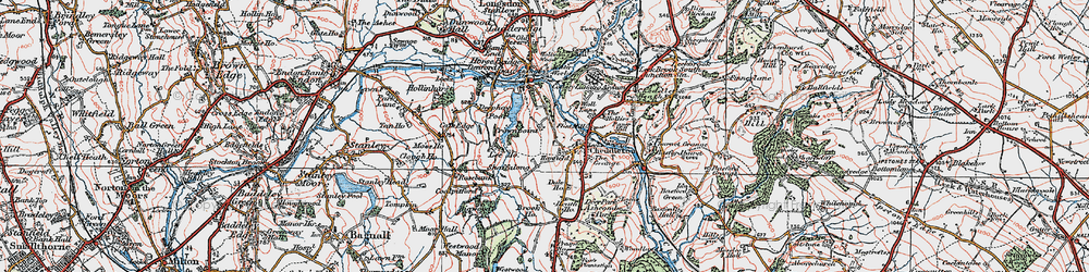 Old map of Shaffalong in 1921