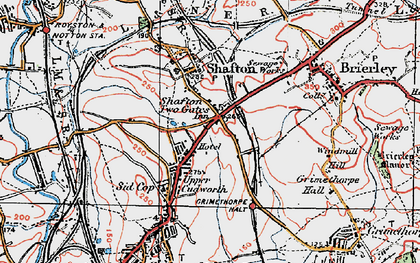 Old map of Shafton Two Gates in 1924