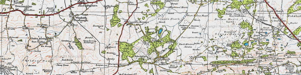 Old map of Shaggs in 1919