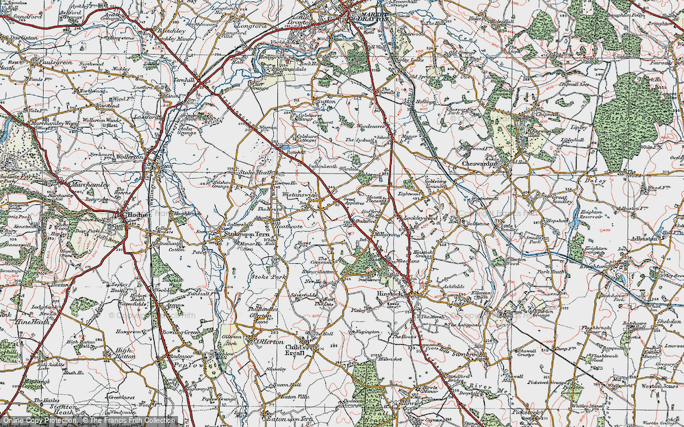 Old Map of Shakeford, 1921 in 1921