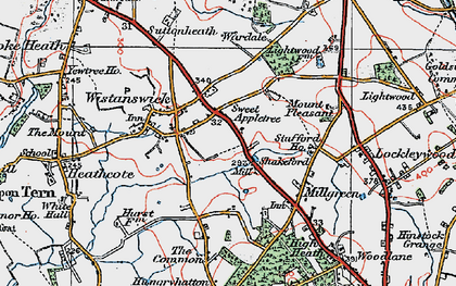 Old map of Shakeford in 1921