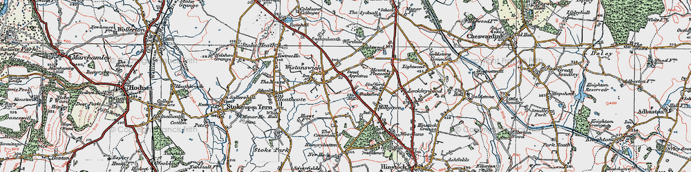 Old map of Shakeford in 1921
