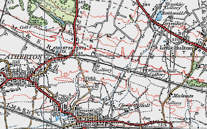 Old map of Shakerley in 1924