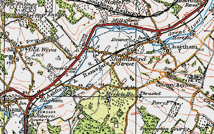 Old map of Shalmsford Street in 1920