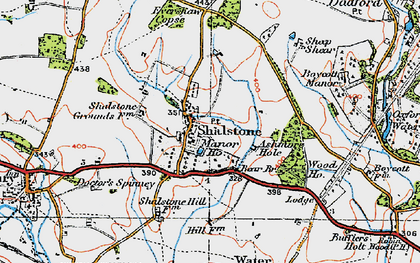 Old map of Shalstone in 1919