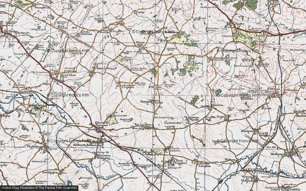 Old Map of Shangton, 1921 in 1921