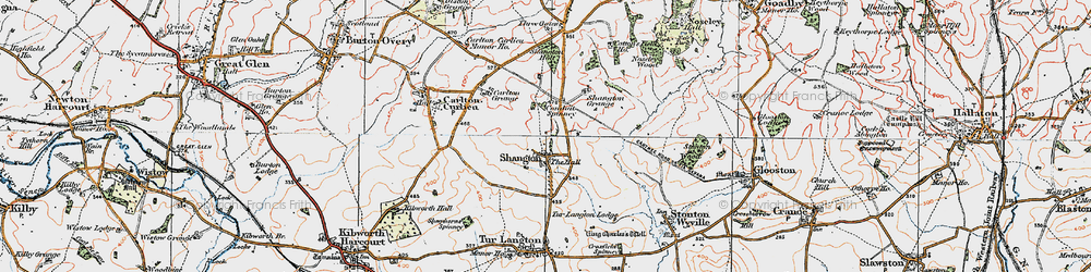 Old map of Shangton in 1921