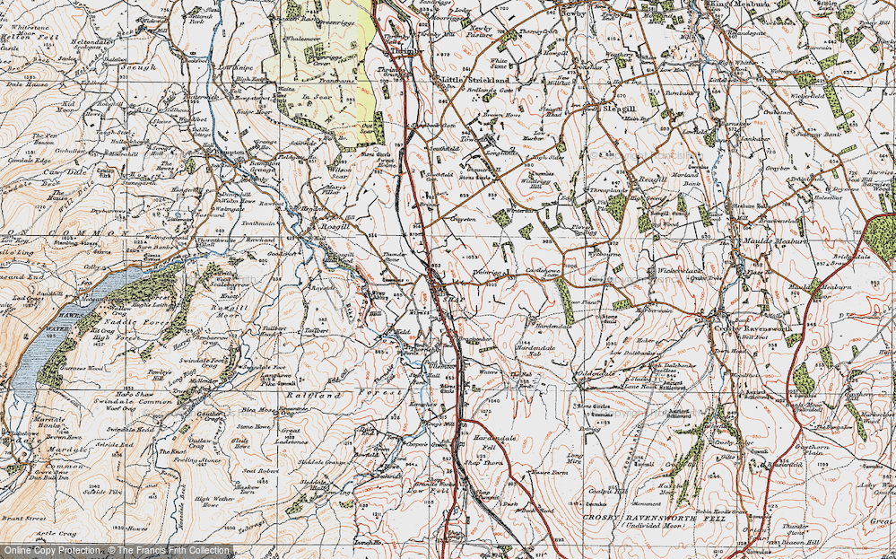 Old Map of Shap, 1925 in 1925