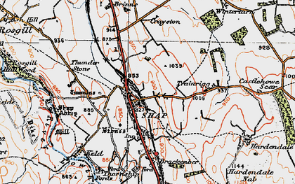 Old map of Shap in 1925