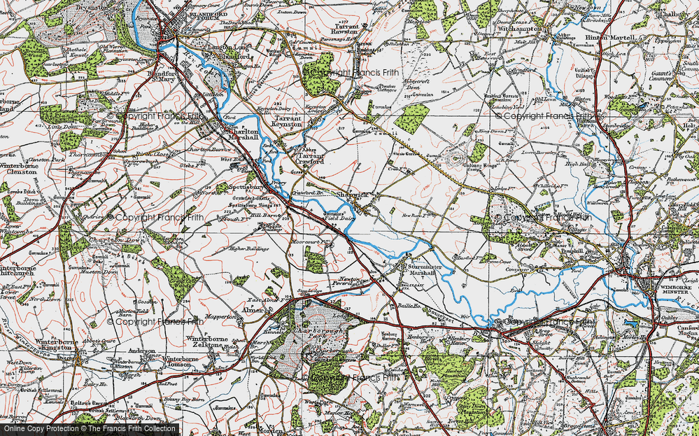 Old Map of Shapwick, 1919 in 1919