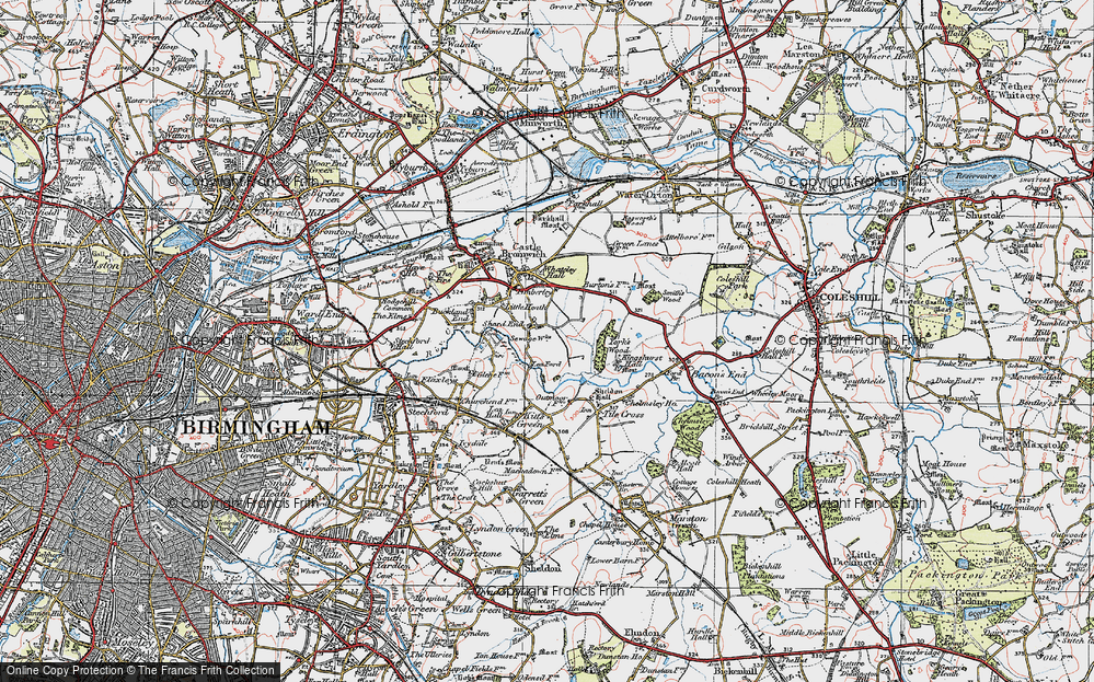 Old Map of Shard End, 1921 in 1921