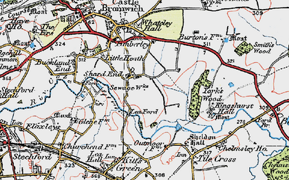 Old map of Shard End in 1921