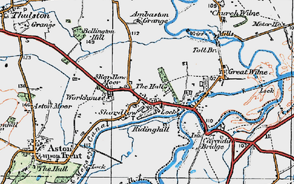 Old map of Shardlow in 1921