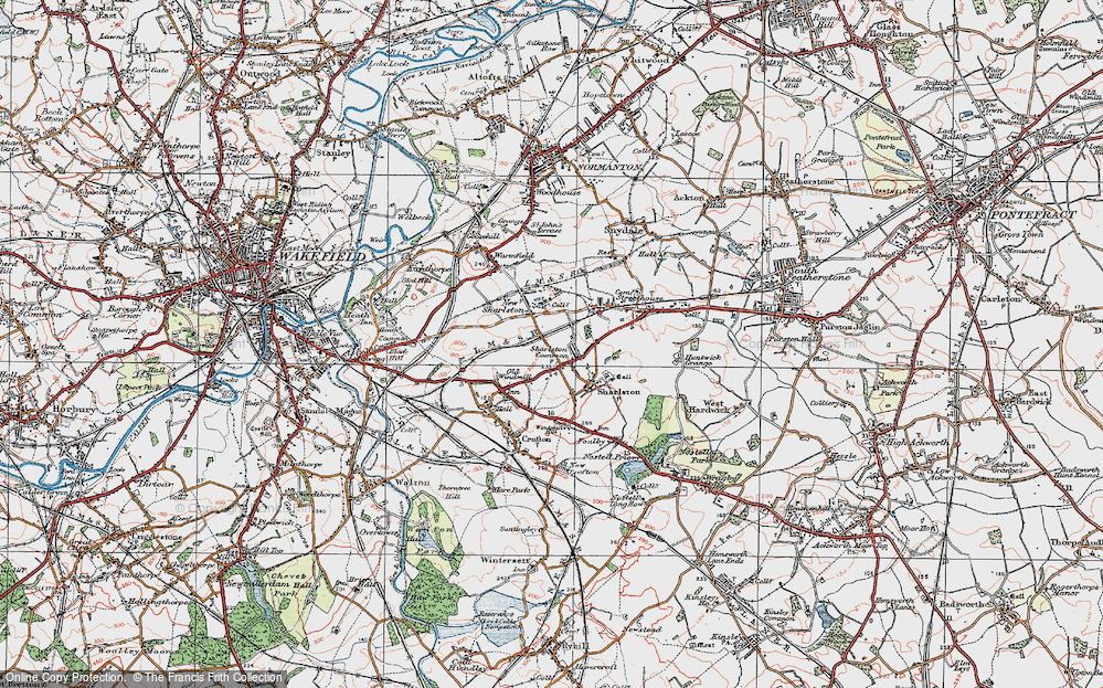 Old Map of Sharlston Common, 1925 in 1925