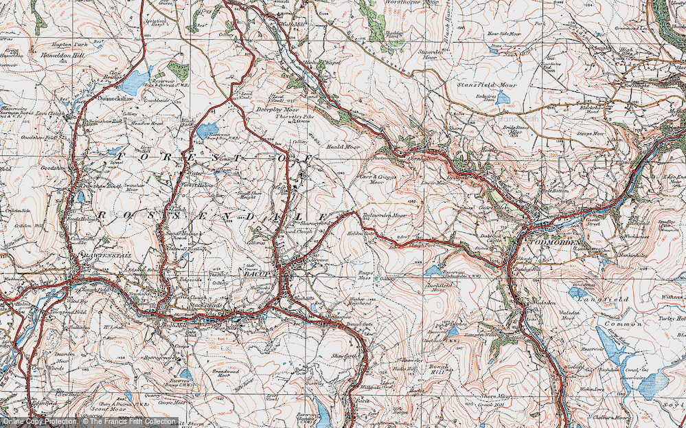 Old Map of Sharneyford, 1924 in 1924