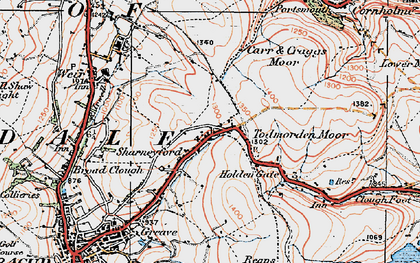 Old map of Sharneyford in 1924