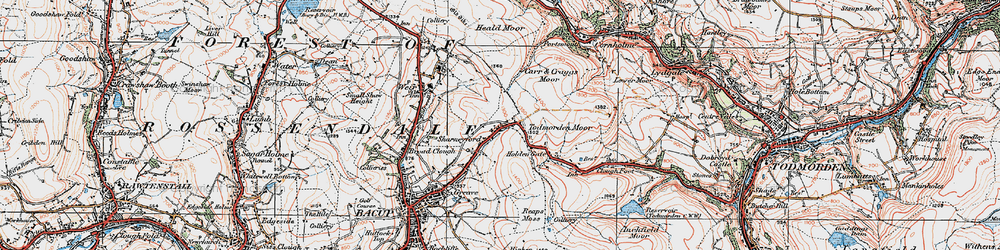 Old map of Sharneyford in 1924