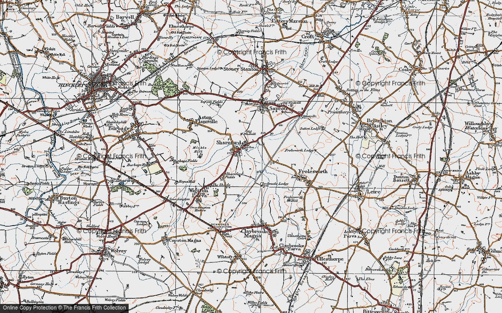 Old Map of Sharnford, 1920 in 1920