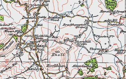 Old map of Sharnhill Green in 1919