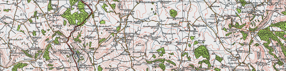 Old map of Sharnhill Green in 1919