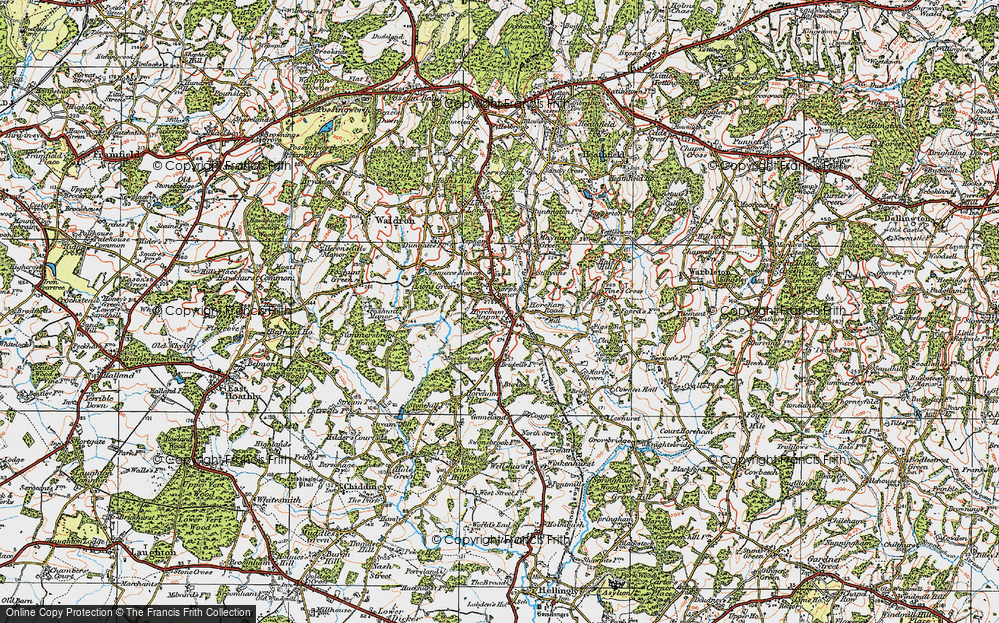 Old Map of Sharp's Corner, 1920 in 1920
