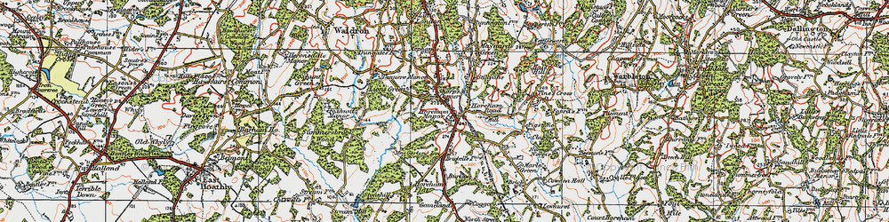 Old map of Sharp's Corner in 1920