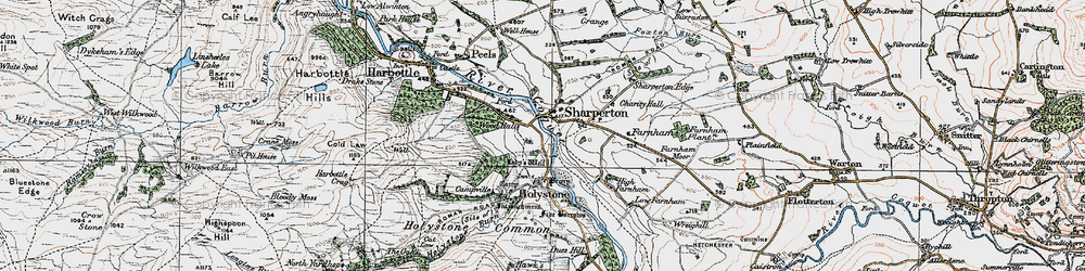Old map of Sharperton in 1925