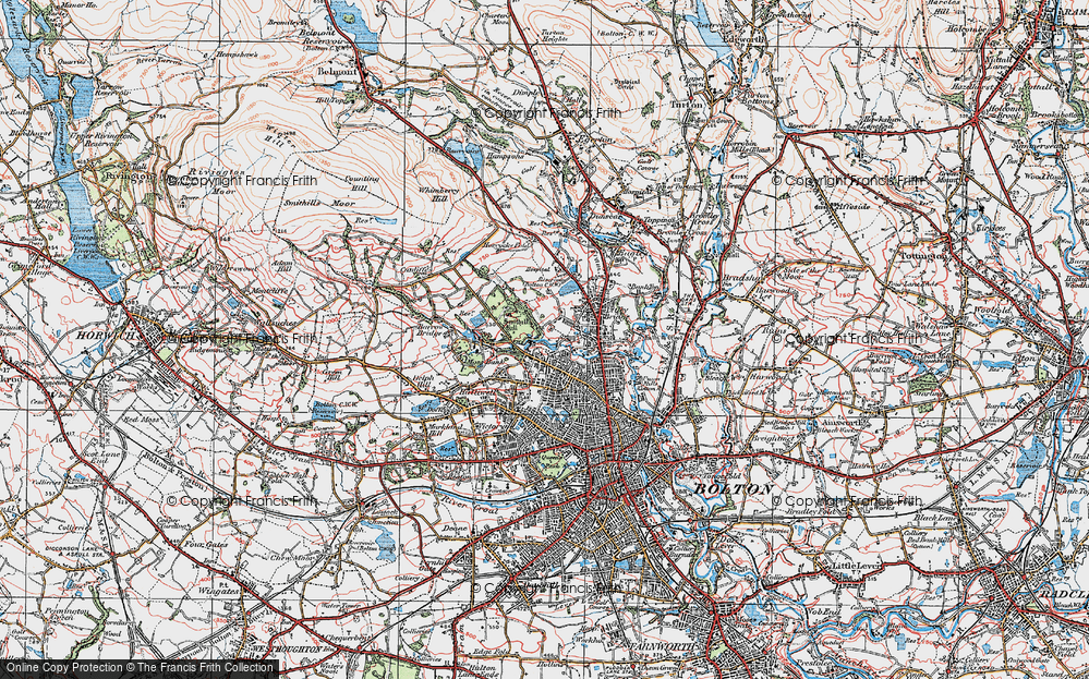 Old Map of Sharples, 1924 in 1924