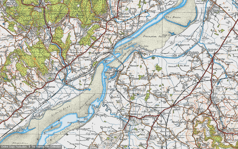 Old Map of Sharpness, 1919 in 1919