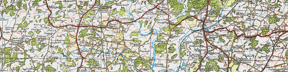 Old map of Broomlye in 1920