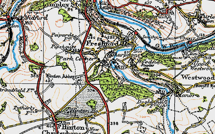 Old map of Sharpstone in 1919