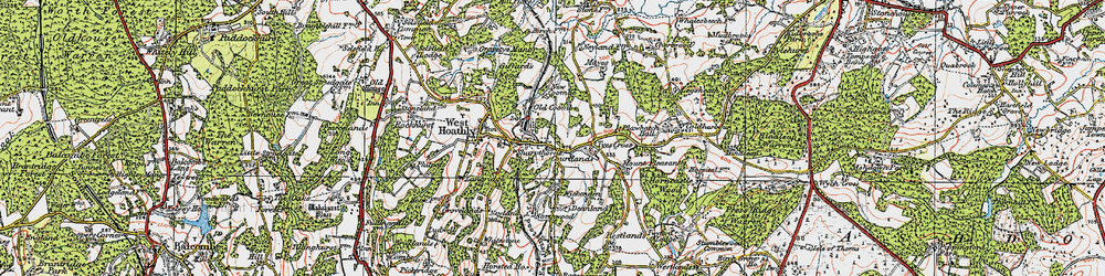 Old map of Sharpthorne in 1920