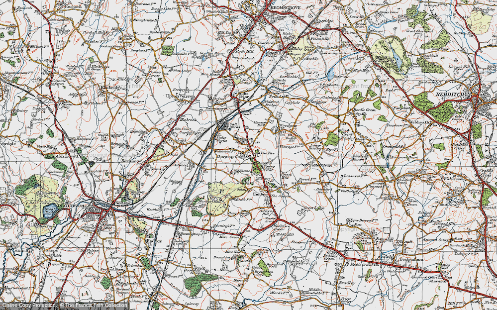 Old Map of Sharpway Gate, 1919 in 1919