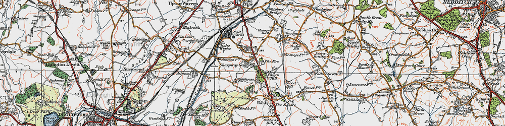 Old map of Sharpway Gate in 1919