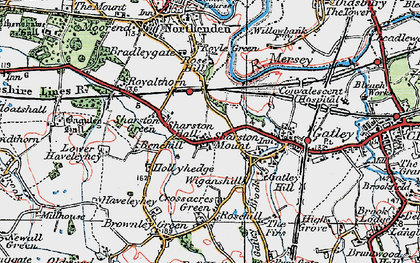 Old map of Sharston in 1923