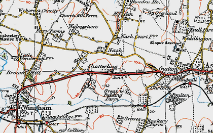 Old map of Shatterling in 1920