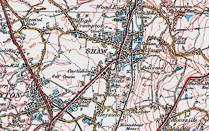 Old map of Shaw in 1924
