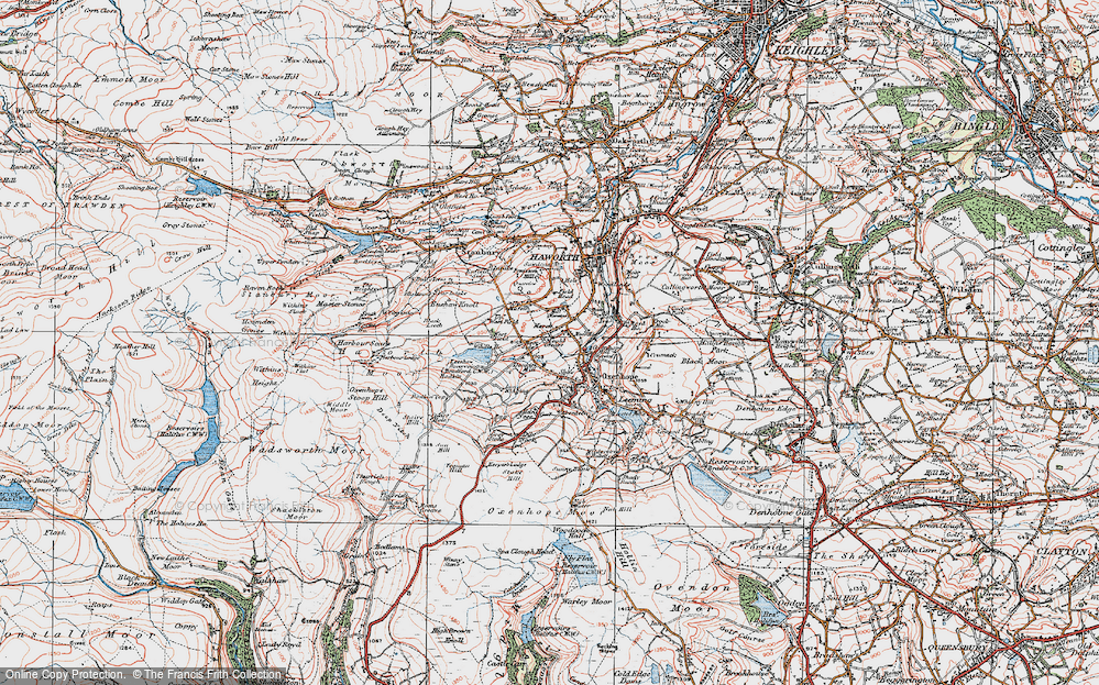 Old Map of Shaw, 1925 in 1925