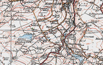 Old map of Shaw in 1925