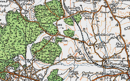 Old map of Shaw Common in 1919