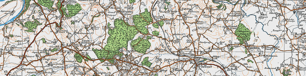 Old map of Shaw Common in 1919