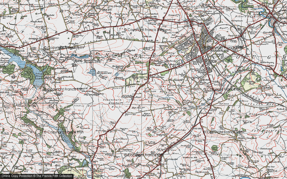 Old Map of Shaw Green, 1925 in 1925