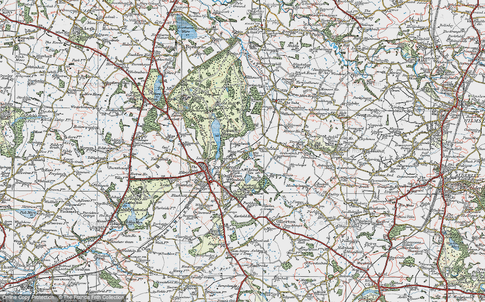 Old Map of Shaw Heath, 1923 in 1923