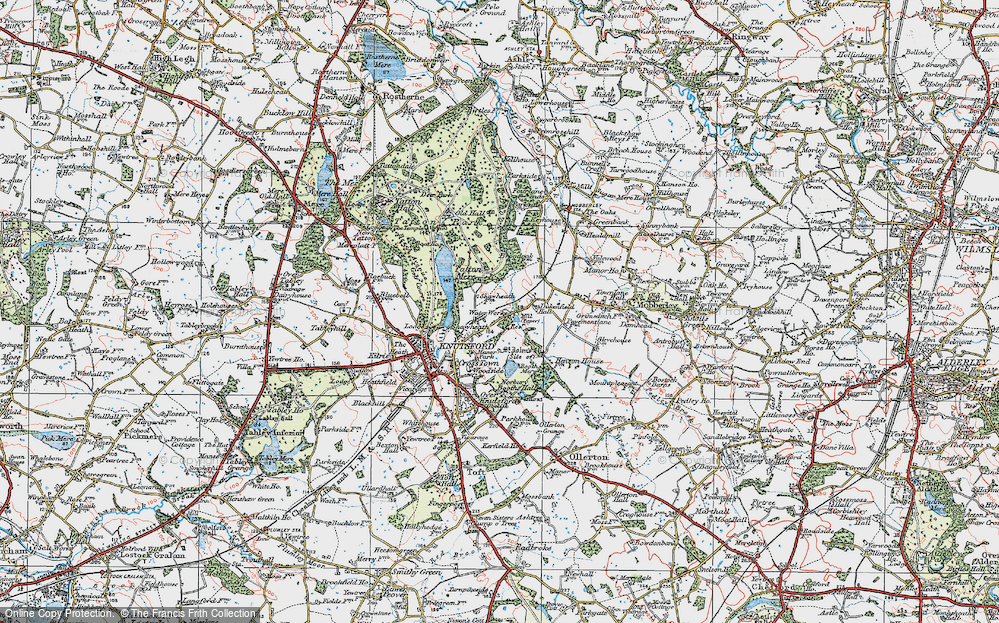 Historic Ordnance Survey Map Of Shaw Heath, 1923