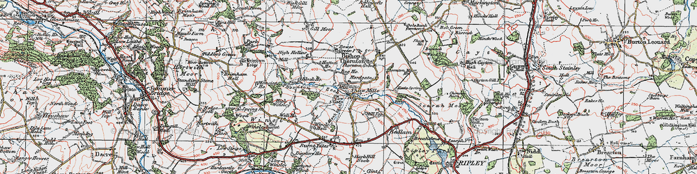 Old map of Shaw Mills in 1925