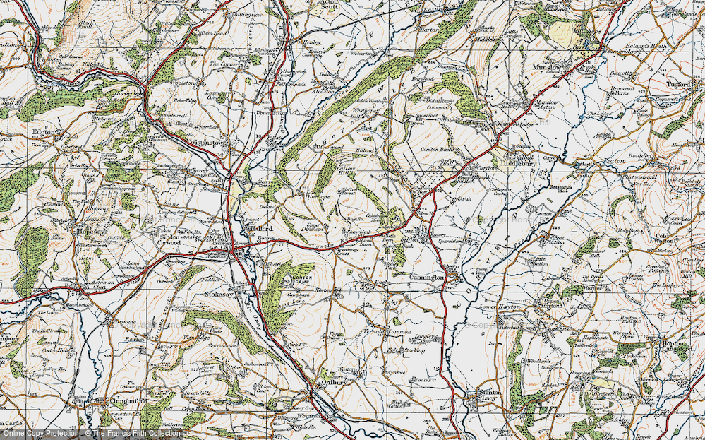 Old Map of Shawbank, 1920 in 1920