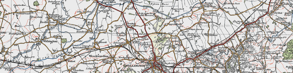 Old map of Shawbirch in 1921