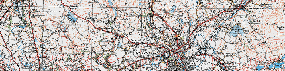 Old map of Shawfield in 1924